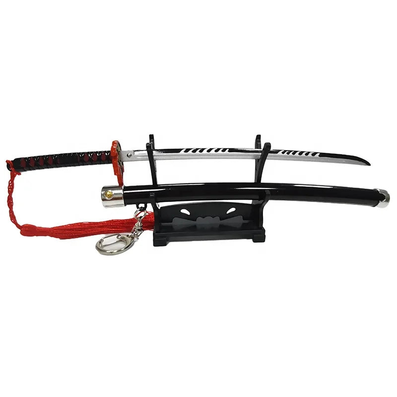 Factory Custom Design Anime Demon Slayers Mini Katana Metal Alloy 22cm Sword Keychain for Cosplay or Gift