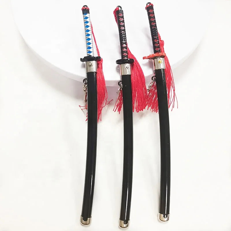 Factory Custom Design Anime Demon Slayers Mini Katana Metal Alloy 22cm Sword Keychain for Cosplay or Gift