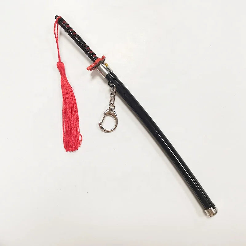 Factory Custom Design Anime Demon Slayers Mini Katana Metal Alloy 22cm Sword Keychain for Cosplay or Gift