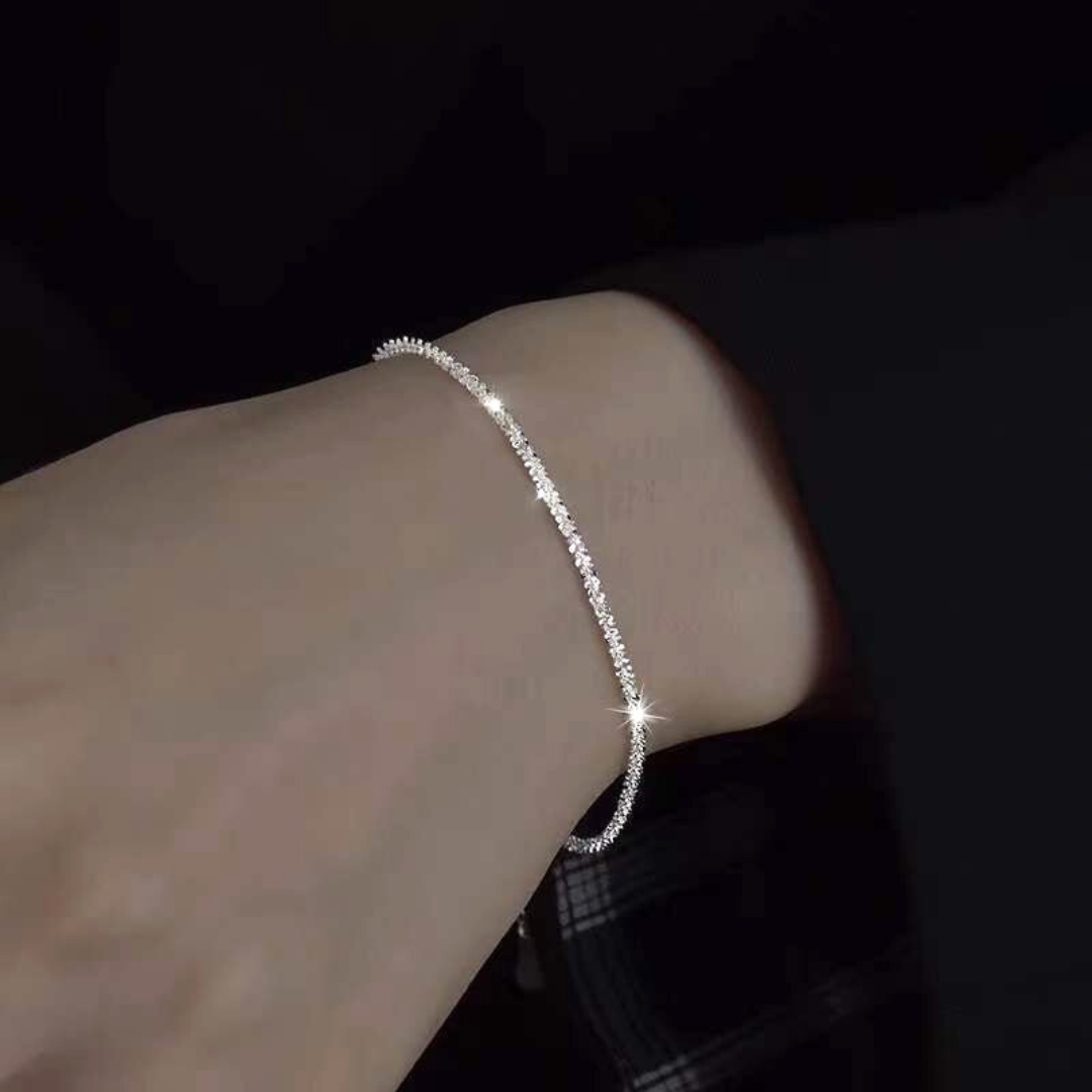 WOMENS POPCORN BRACELET [WHITE GOLD]