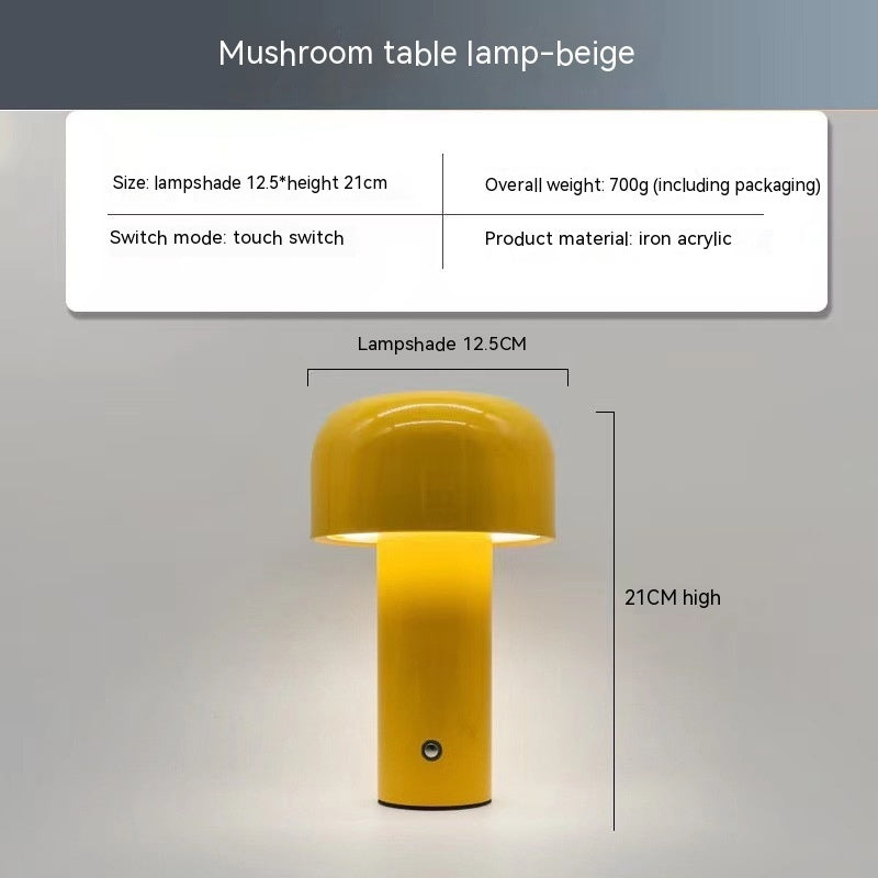 Price 7.5 usd weight 730g Retro Led Mushroom Lamp Living Room Bedroom Bedside