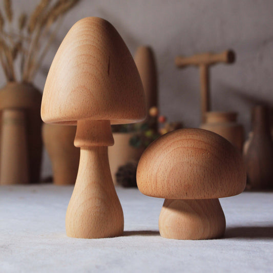 Solid Wood Mushroom Shape Rechargeable Night Light  470g