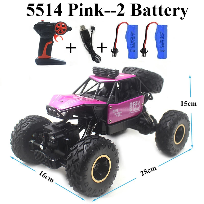 1:18 Alloy Rock Crawler 4WD Off-Road RC Car 2.4G 4x4 Drive Climbing Remote Control Car Toys for Children Boys Gifts 5514