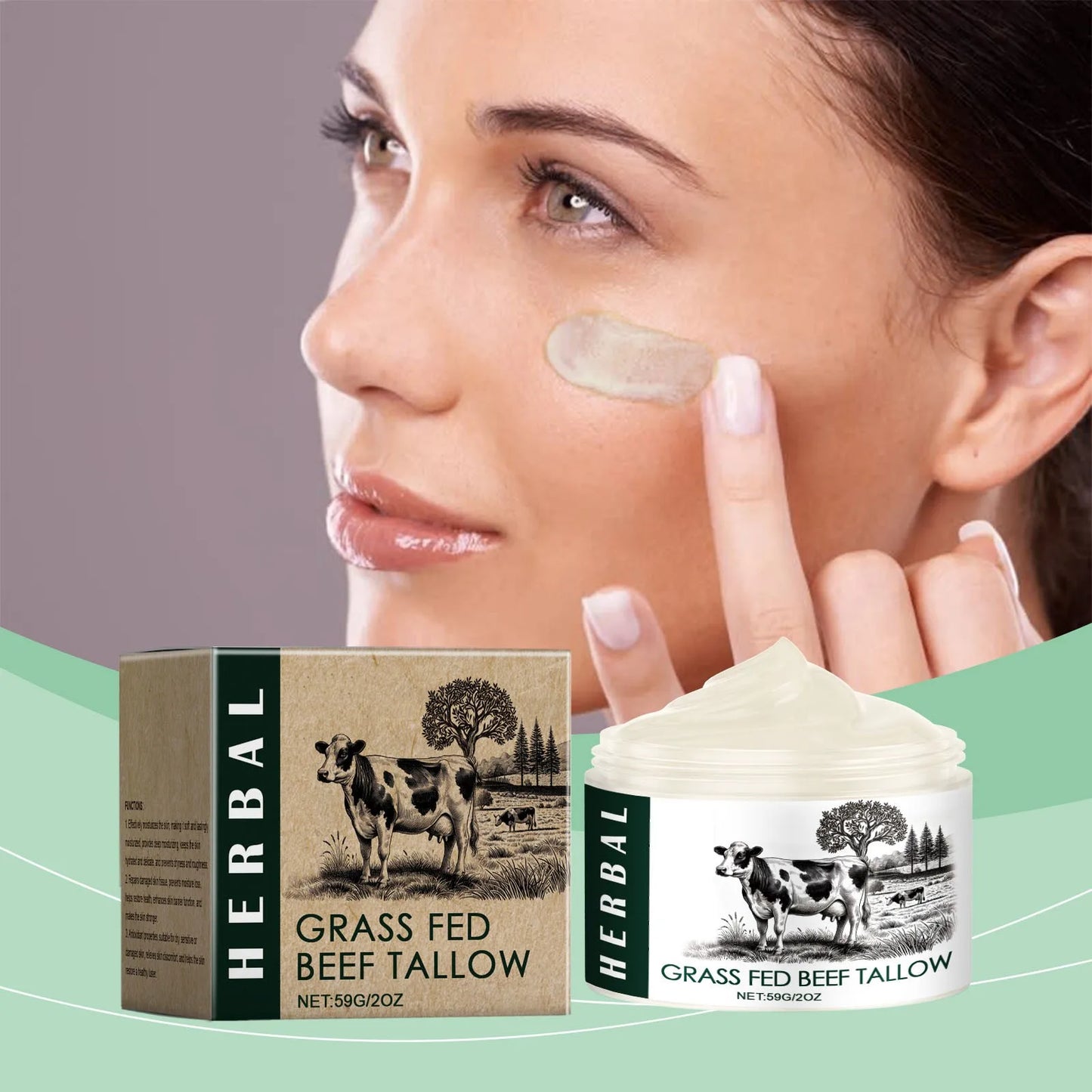 1/2/5pcs Tallow Face Moisturizer Beef Tallow For Skin Unscented Organic Beef Tallow Grass Fed Finished Whipped Face Cream