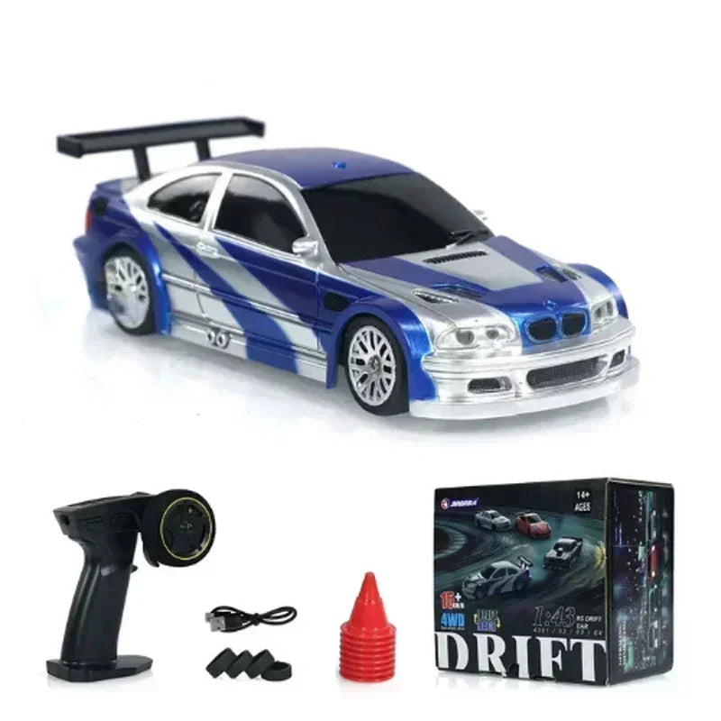 1/43 Mini Drift Race RC Car Four-wheel Drive RTR 4WD Radio 2.4G Racing Drifting High Speed Remote Control Model Toy Boys Gift