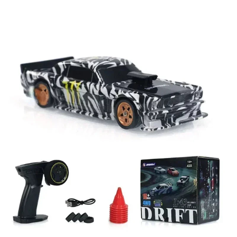 1/43 Mini Drift Race RC Car Four-wheel Drive RTR 4WD Radio 2.4G Racing Drifting High Speed Remote Control Model Toy Boys Gift