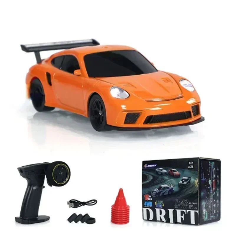 1/43 Mini Drift Race RC Car Four-wheel Drive RTR 4WD Radio 2.4G Racing Drifting High Speed Remote Control Model Toy Boys Gift