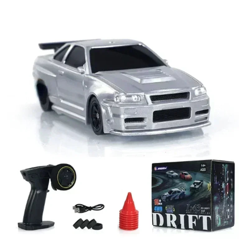 1/43 Mini Drift Race RC Car Four-wheel Drive RTR 4WD Radio 2.4G Racing Drifting High Speed Remote Control Model Toy Boys Gift