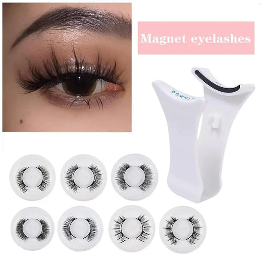 1 Paar magnetische Wimpern handgemachte 3d natürliche magnetische falsche Wimpern wieder verwendbare magnetische Wimpern Pinzette gesetzt