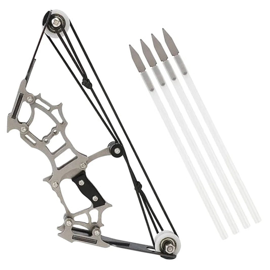 1 Set Kids Crossbow Toy Metal Bow Model Stainless Steel Bow Arrow Miniature Crossbow