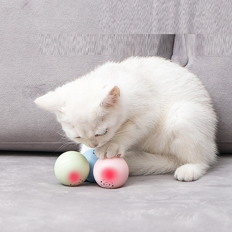 New Self-Hi Pussy Cat Music Ball Sounds And Bites Toys 45g