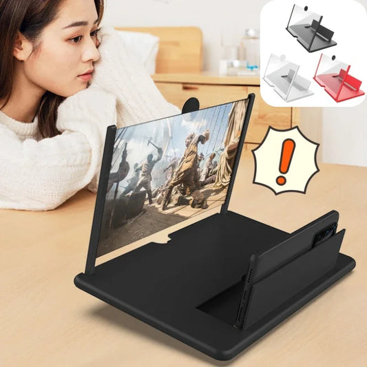 12Inch Protable Mobile Phone Screen Amplifier Pull-out Screen Magnifier HD Large Screen Mobile Phone Desktop Foldable Lazy Stand