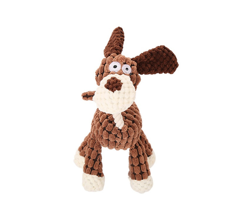 weight 120-360g Pet Toy Donkey Shape Corduroy Chew Toy For Dogs Puppy Squeaker Squeaky Plush Bone Molar Dog Toy Pet Training Dog