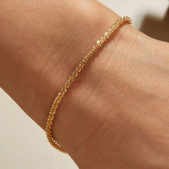 WOMENS POPCORN BRACELET [WHITE GOLD]