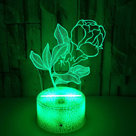 weight 295g Flower 3D Lamp Colorful Touch Remote Control 3D
