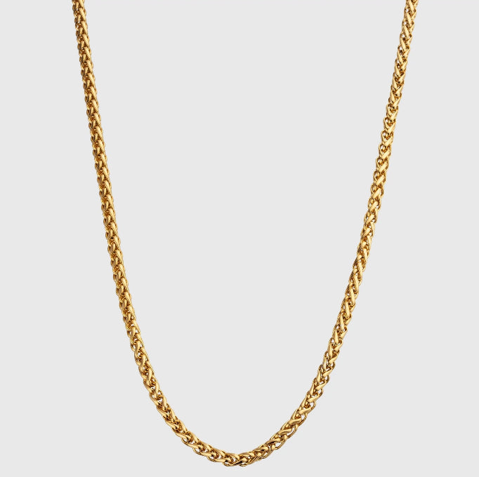 WHEAT CHAIN 5MM [GOLD]