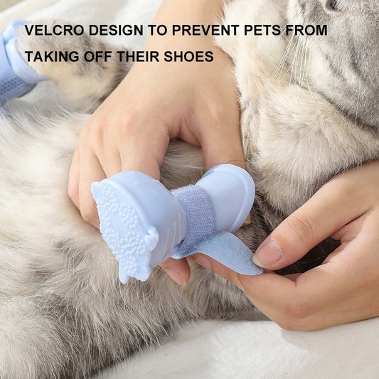 weight 100g Dog Rain Boots 4Pcs Pet Dog Puppy Warm Waterproof Silicone Non-Slip Rain Boots Footwear Shoes Dog Cat Pet Toy Dog Rain Boots  Dog Rain Shoes, Cat Rain Boots, Waterproof Foot Cover, Soft Bottom Shoes