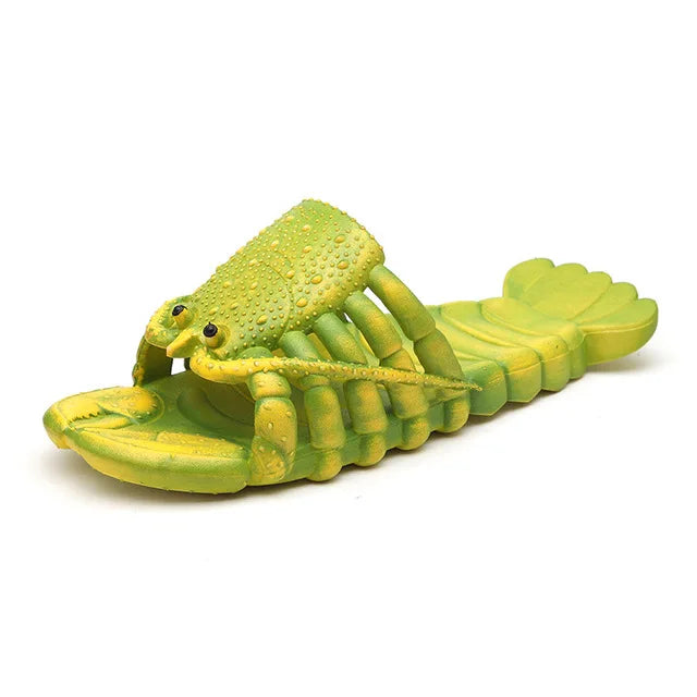 2022 New Summer Lobster Slippers Women Funny Animal Flip Flops Cute Beach Casual Shoes Unisex Big Size Soft Beach Slippers