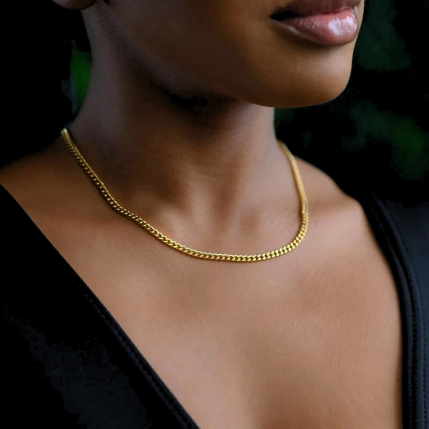 WOMENS MIAMI CUBAN CHAIN [GOLD] 3MM