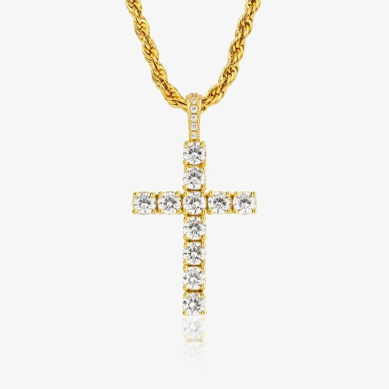 DIAMOND CROSS PENDANT [GOLD]