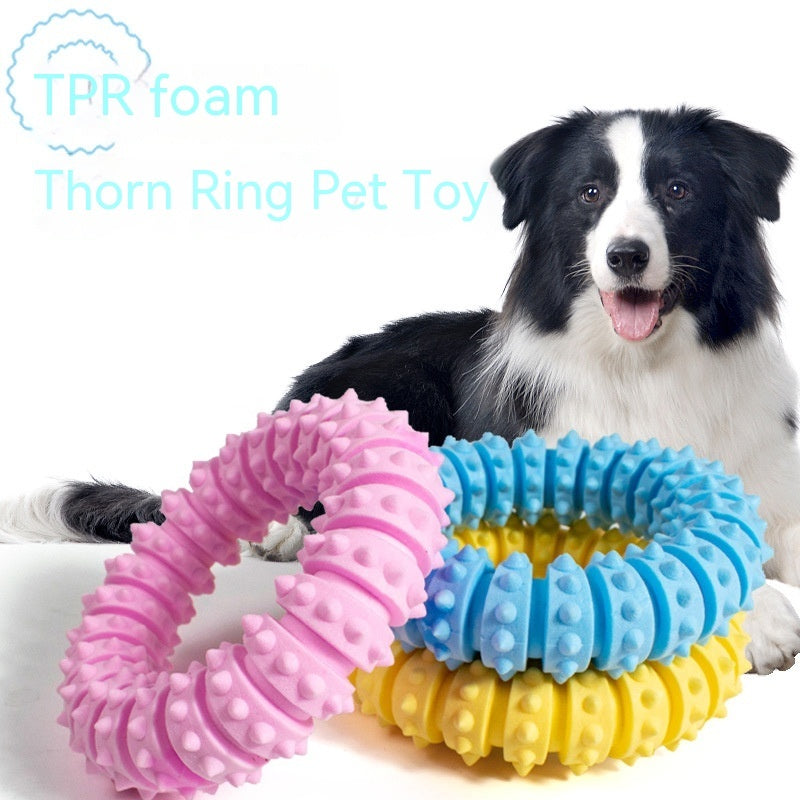 weight 128g Pet Foam Ring Anti Bite Molar Toy