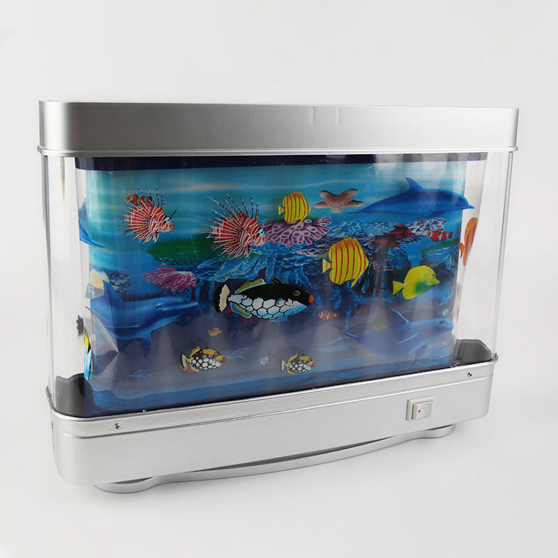 Price 9.77 usd weight 867g LED Creative Ocean View Small Night Lamp Aquarium Decorative Decoration Lamp