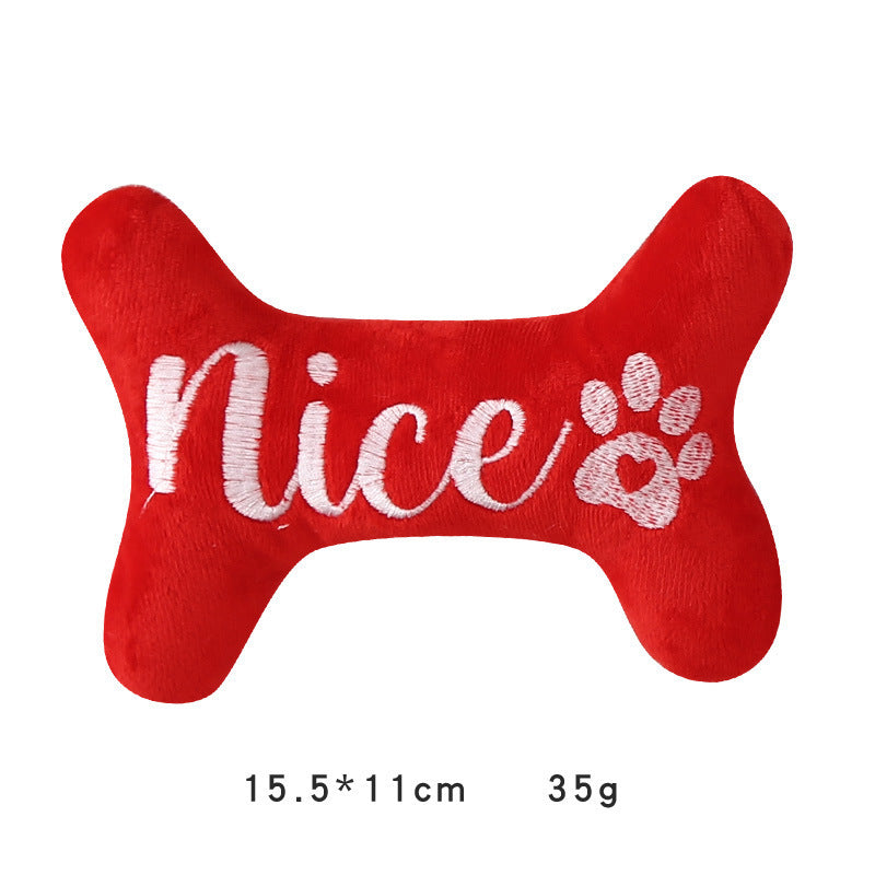 weight 50-70g Christmas Dog Plush Sounding Puppy Toy Santa Claus Decorations