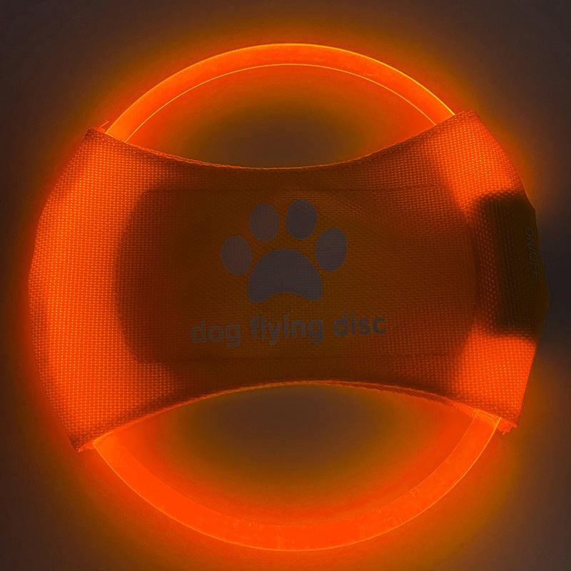 weight 66g Dog Flying Discs Light Glowing LED LuminousTrainning Interactive Toys Game Flying Discs Dog Toy Pet Dog Accessories Pet Products