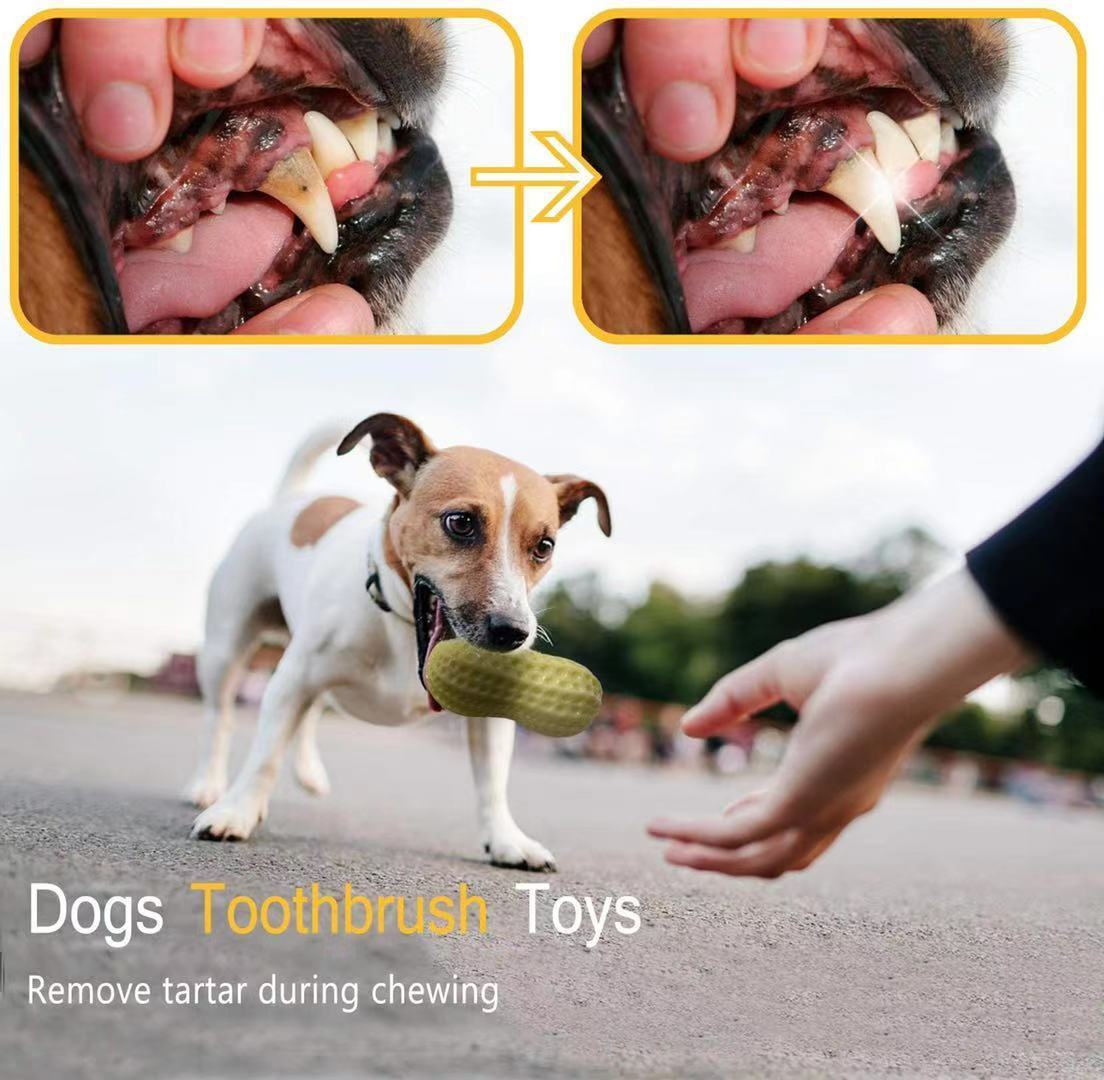 weight 90g Funny Pet Dog Squeaky Toys For Small Middle Dogs Bite Resistant Puppy Cat Dogs Toys Pets Rubber Peanut Clean Tooth Chew Toy