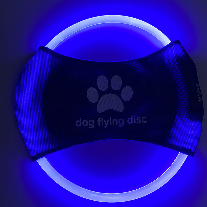 weight 66g Dog Flying Discs Light Glowing LED LuminousTrainning Interactive Toys Game Flying Discs Dog Toy Pet Dog Accessories Pet Products