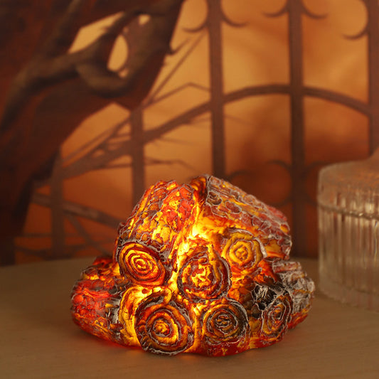 Price 6.56 usd weight 280g LED Resin Simulation Charcoal Flame Ambient Light Modern Minimalist Battery Model Ornaments Gift Light Jewelry