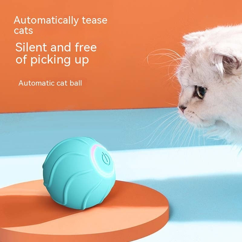 Smart Cat Toys Rolling Ball Pet Cat Owner Interactive Pets Toys Automatic Bouncing Ball USB Self Hi Teasing Kittens Jumping Ball 60g