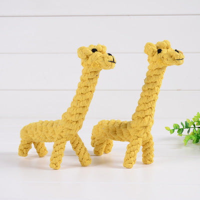 price 1.92usd weight 145g Pet cotton rope pet toy small dog bite giraffe new puppy toys wholesale