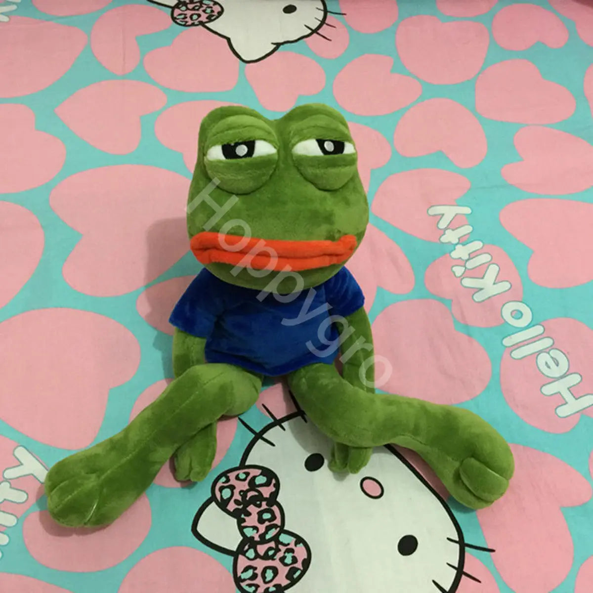 45cm Sad Frog Plush Toy Soft Stuffed Pillow Magic Expression Pepe The Sad Frog Animal Plush Doll Birthday GIfts For Girls Boys