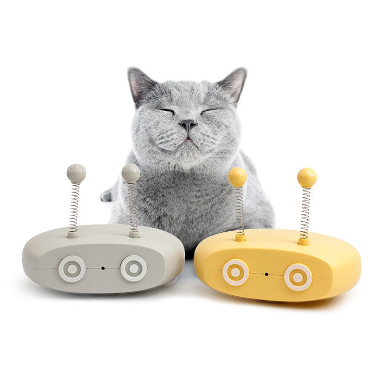 Electric Cat Interactive Toys Funny Pet Teasing Robot Laser Toys Automatic Steering Walking Sticks 350g