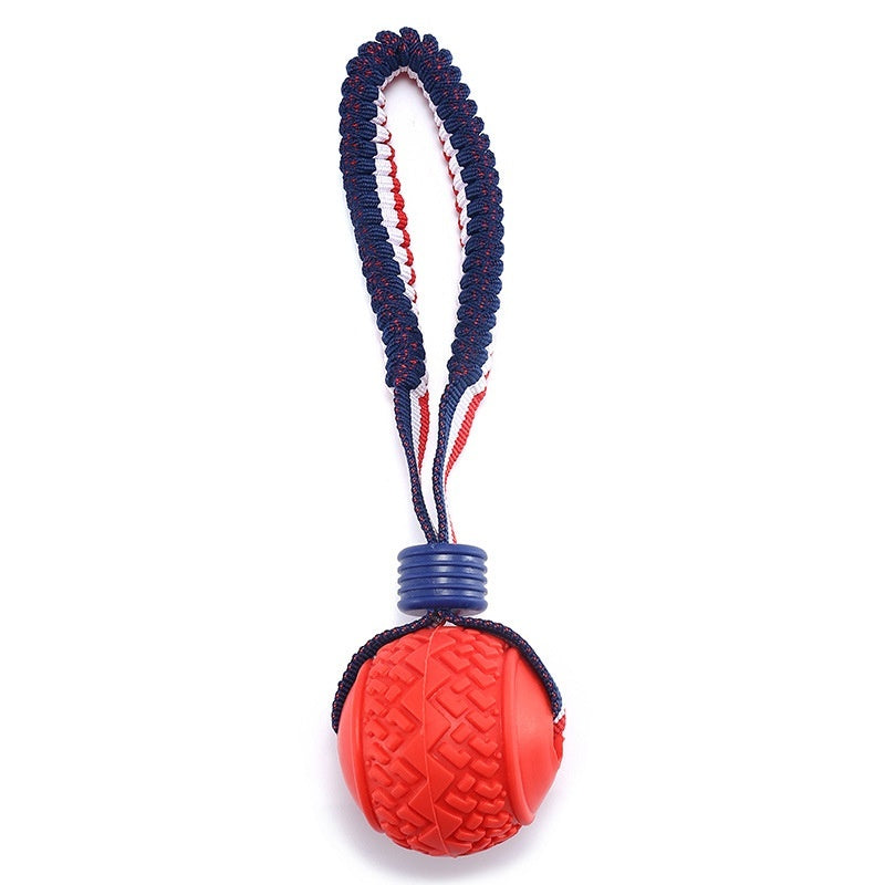 weight 100-170g Interactive Dog Toy Ball Interactive Teether With Rope Dog Ball Pet Supplies Chewing Ball Training For Living Room Lake Beach Pets Products