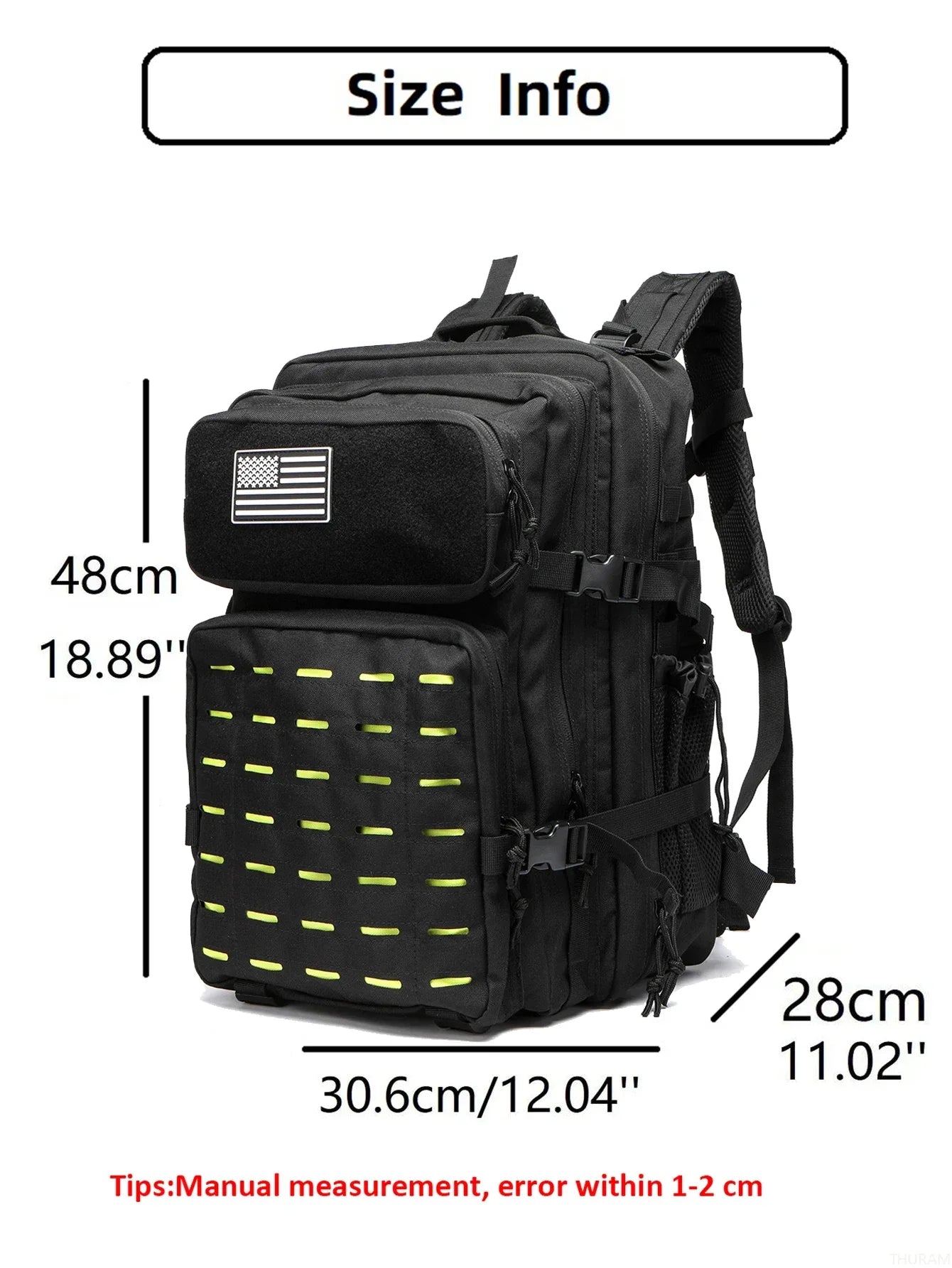 50L Waterproof Outdoor Tactical Rucksack Backpack for Trekking, Fishing,  Hunting , GYM Approved as a Carry-On Up to 17'' Laptop