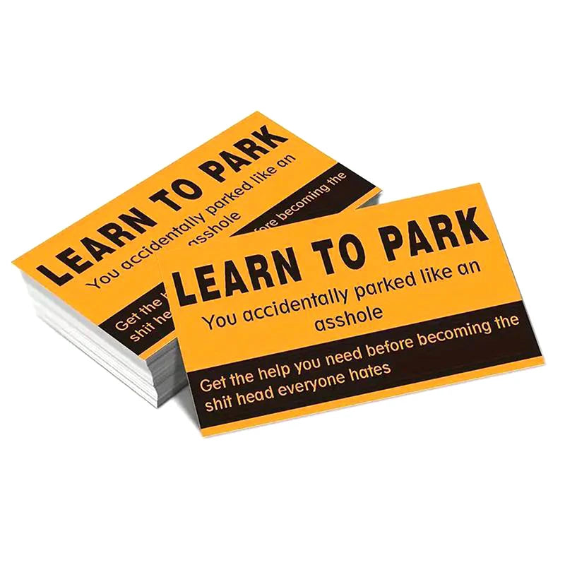 50Pcs Bad Parking Cards You Parked Like An Idiot Funny Cardboard Parking Violation Cards With Multi Violation Reasons