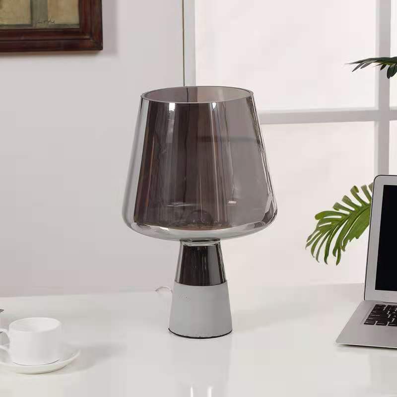 weight 2250-3150g Nordic Post-modern Minimalist Bedroom Bedside Cement Special Creative Glass Table Lamp