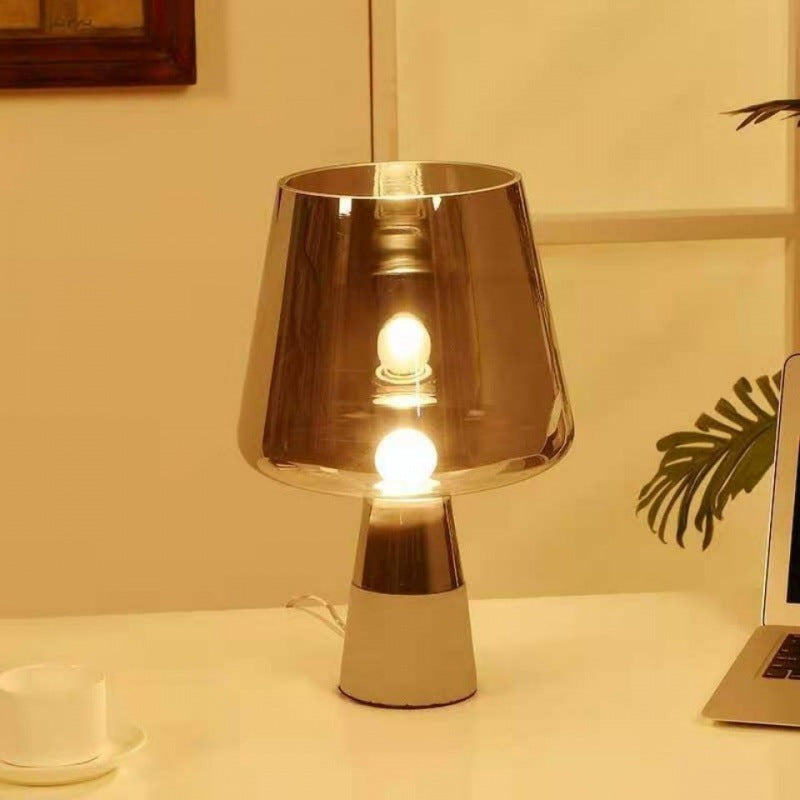 weight 2250-3150g Nordic Post-modern Minimalist Bedroom Bedside Cement Special Creative Glass Table Lamp