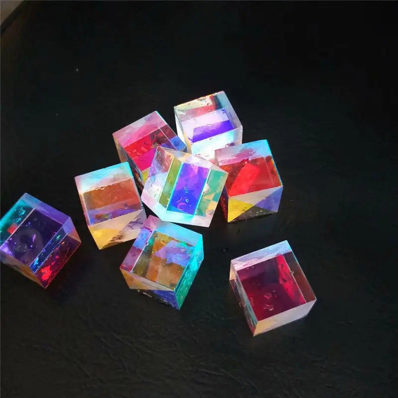 6 PCS 22mm Damaged RGB X-Cube Prism Cross Dichroic Physics Teaching DIY Decoration