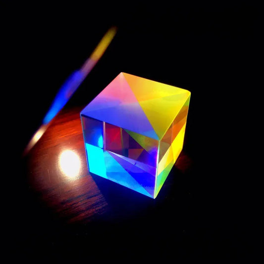 6 PCS 22mm Damaged RGB X-Cube Prism Cross Dichroic Physics Teaching DIY Decoration