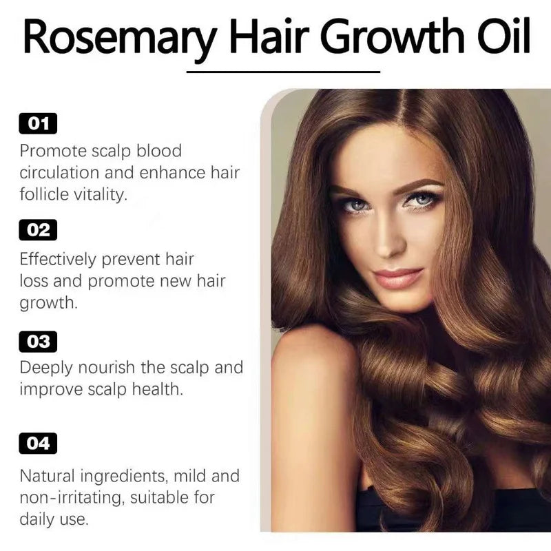 60ml Rosemary Dense Hair Essential Oil Veganic Lavender Repair Hairs Damage Prevent Hair Loss Smooth Hairs Nourish Hair Care Oil