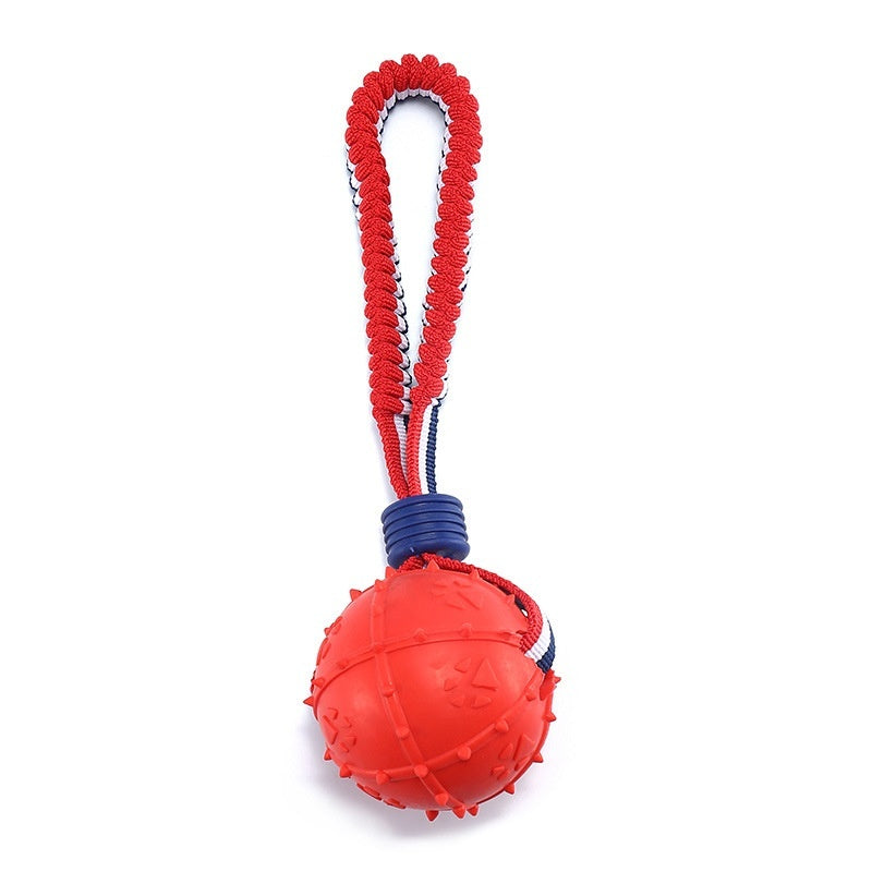 weight 100-170g Interactive Dog Toy Ball Interactive Teether With Rope Dog Ball Pet Supplies Chewing Ball Training For Living Room Lake Beach Pets Products