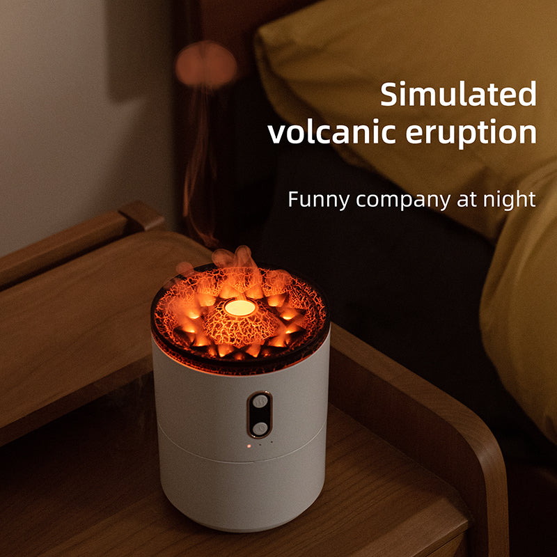 Volcanic Flame Aroma Essential Oil Diffuser USB Portable Jellyfish Air Humidifier Night Light Lamp Fragrance Humidifier  390g