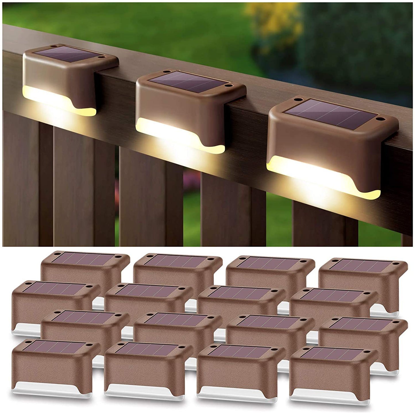 Solar Step Light Outdoor Garden Light Night Light LED Guide Light Ladder Stair Light Balcony Decoration Waterproof    204-792g