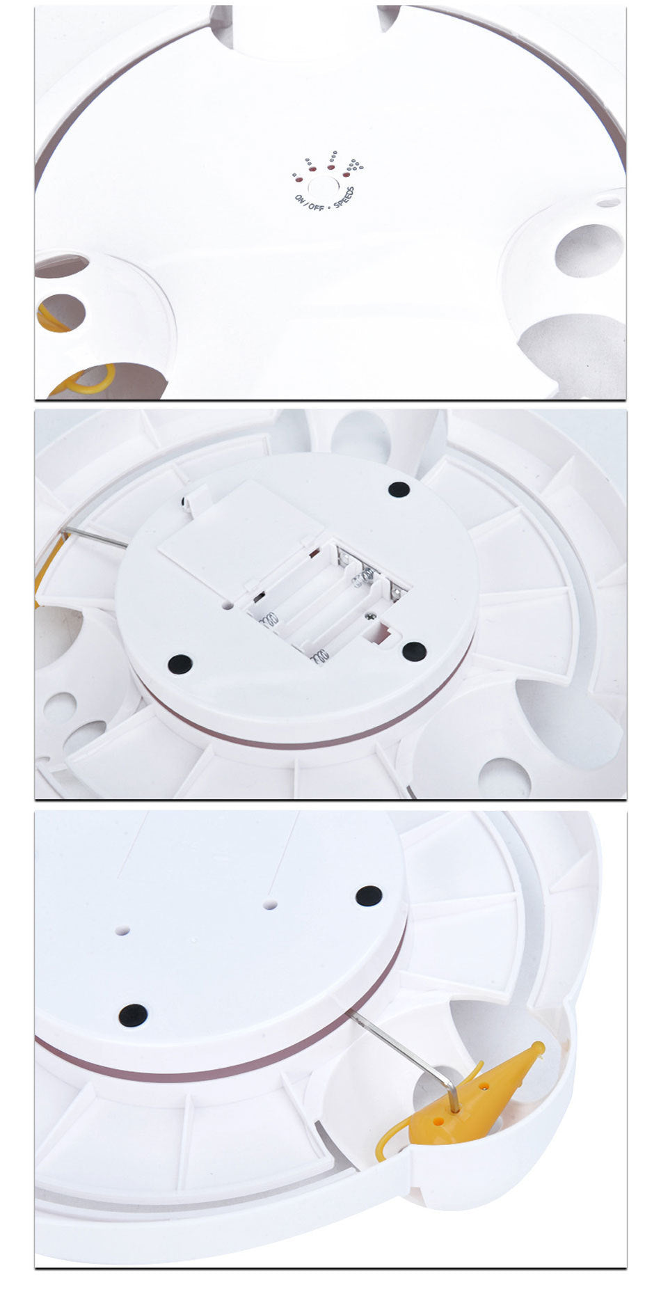 Electric Cat Toy  Wheel Crazy White Cat Catching Mouse Automatic Turntable Cats Toys  620g