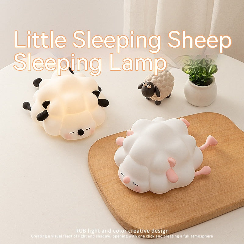 Sheep Silicone Pat Little Night Light Lovely Bedroom Lamp Home Decor 226g