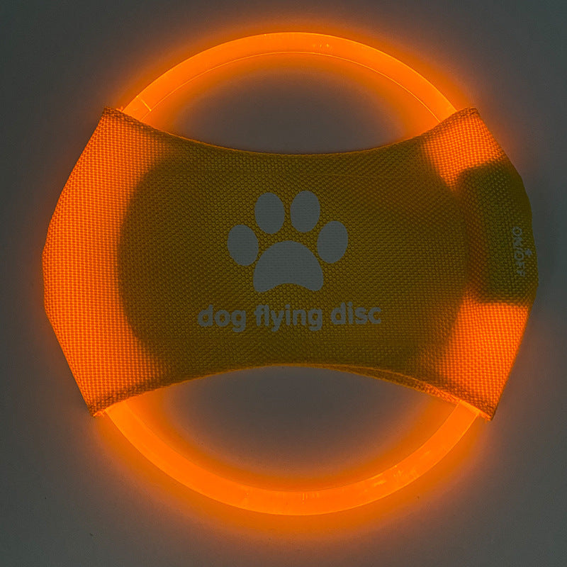 weight 66g Dog Flying Discs Light Glowing LED LuminousTrainning Interactive Toys Game Flying Discs Dog Toy Pet Dog Accessories Pet Products