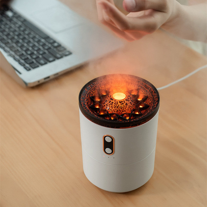 Volcanic Flame Aroma Essential Oil Diffuser USB Portable Jellyfish Air Humidifier Night Light Lamp Fragrance Humidifier  390g